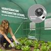 Walk-in Greenhouse with Shelves, Polytunnel Greenhouse with Roll-Up Door, 6 Mesh Windows,198 X 275 X 191 Cm, Green