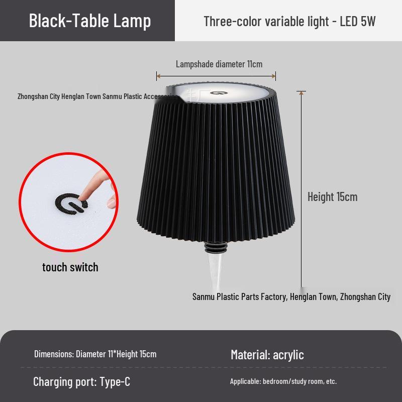 Rechargeable Wine Bottle Desk Lamp - Touch-Control Small Night Light for Bar, Restaurant & Home Decor