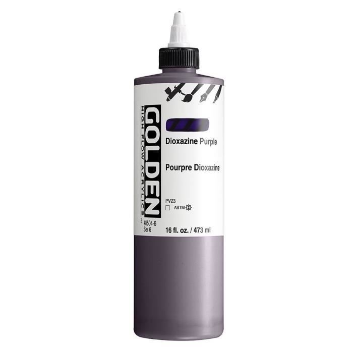 Peinture - GOLDEN - 473 ml - Violet Dioxazine - Haute fluidité - Couleur principale: Violet