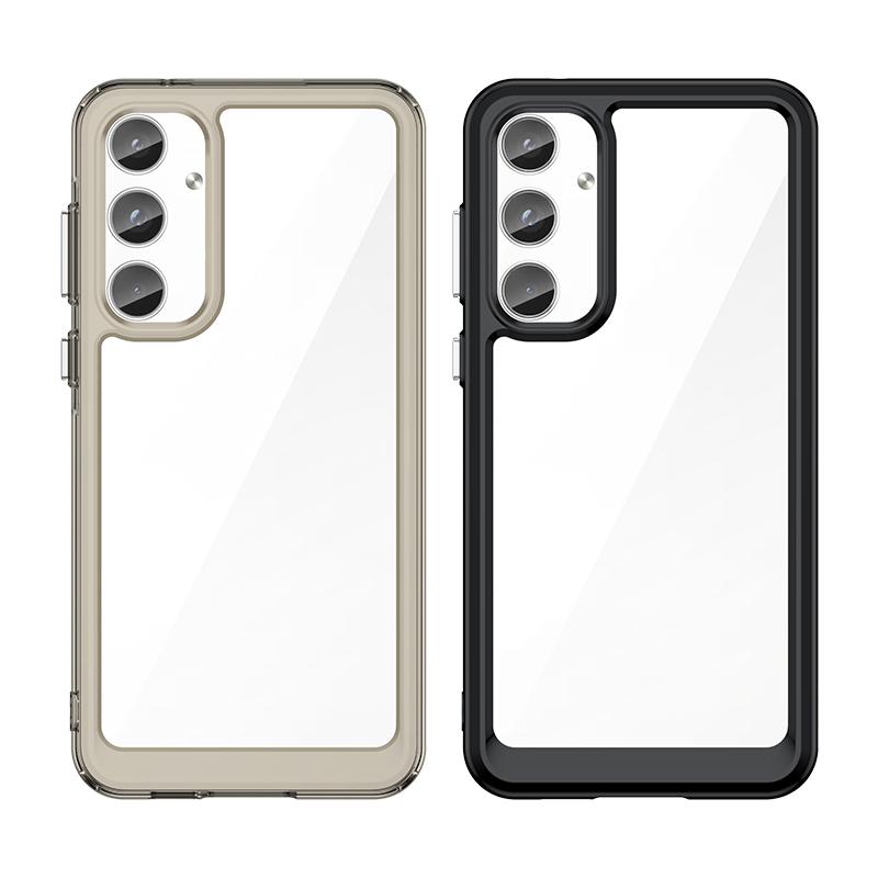 Para Samsung Galaxy A55 Capa de Silicone Transparente de Luxo Capa Samsung A55 Capa Protetora de Telefone TPU Capa Galaxy A55