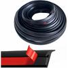 Bande d'étanchéité universelle pour voiture de 5 m - Garniture de bord en caoutchouc en forme de T (5x7mm), Bande d'étanchéité adhésive automobile pour pare-brise, pare-chocs, garde-boue