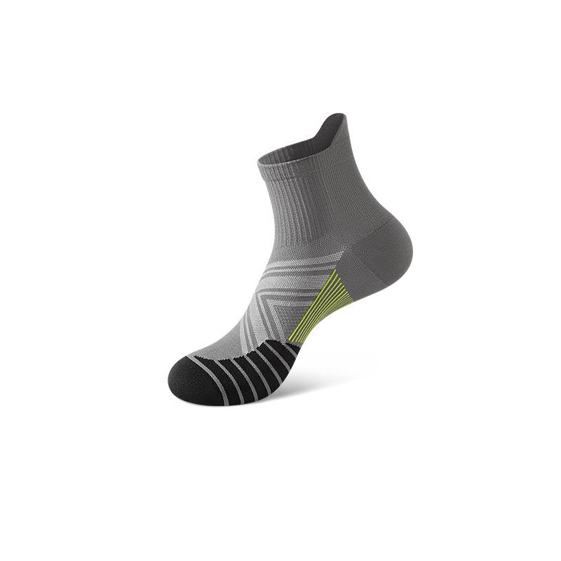 Men's Quick-Dry Breathable Sports Socks - Sweat-Wicking for Running, Badminton, and Marathon, Mid-Calf Length