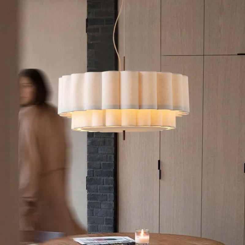 Japanese Wabi Sabi Fabric Ceiling Chandeliers Living Bedroom Decor Lustre Pendant Lights Indoor Lighting Hanging Lamps Fixtures