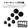 Elecom Fast Music F12C Stereo-Kopfhörer, In-Ear-Typ, 3,5 mm Durchmesser, mit Mikrofon, 10,0 mm Durchmesser, Schwarz, EHP-F12CMBK