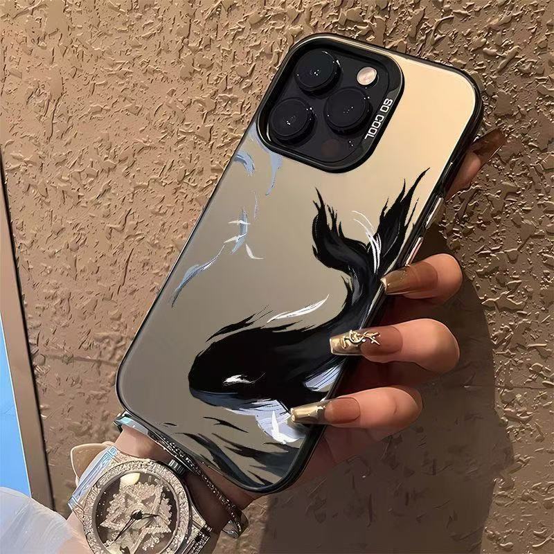 The new ink whale is suitable for iphone17 mobile phone case Apple 15promax/14 personality 13pro16 Europe and America
