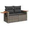 VidaXL Salon de Jardin avec Coussins 3 pcs, Canapés de Terrasse, Ensemble de Meubles de Patio, Mobilier d'Extérieur, Gris 3226599