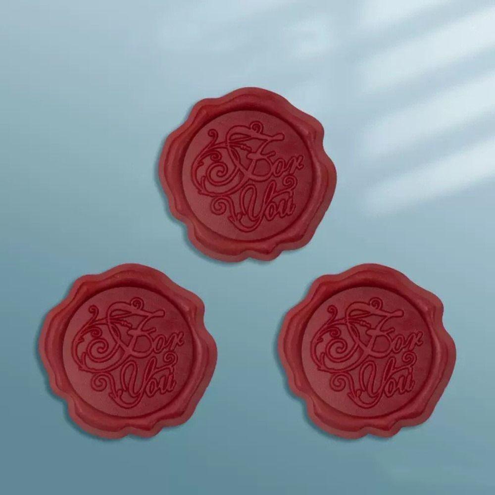 20Pcs Textured Sealing Wax Stickers Steric Wrapping Sealing Stickers  Invitation Letter