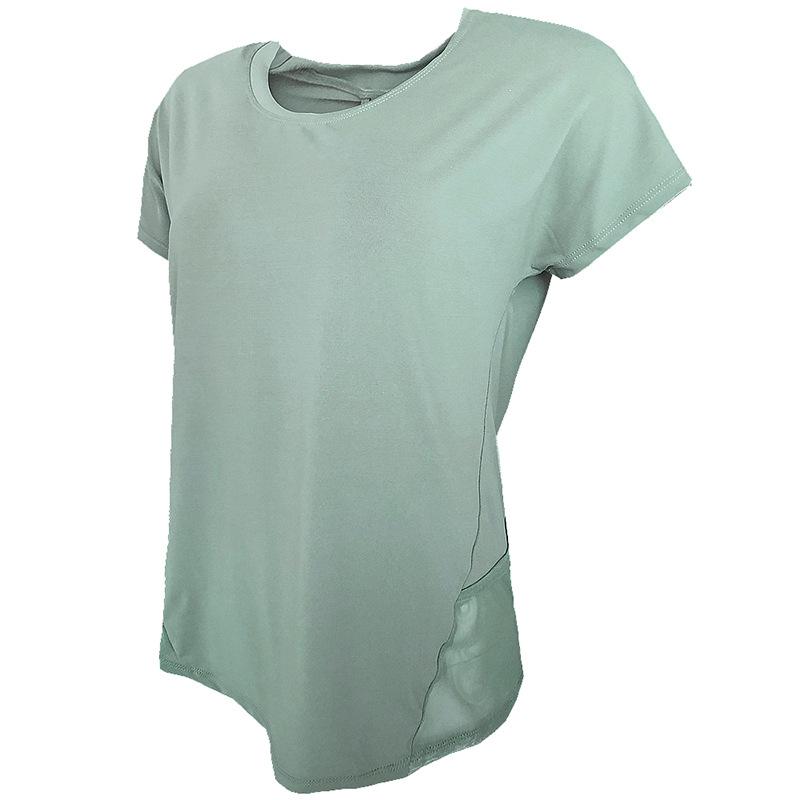 Damen Schnelltrocknendes Rückenfreies Yoga-T-Shirt - Atmungsaktiv, Locker Geschnitten, Kurzärmlige Sommer-Aktivbekleidung