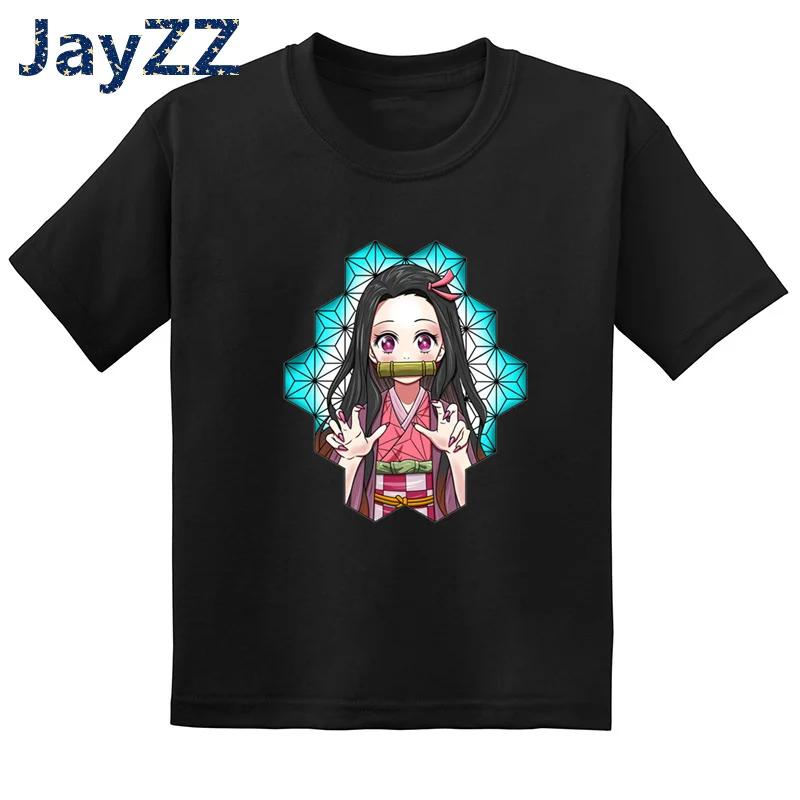 Children's Demon Slayer Anime Cartoon T-Shirt Fun Kids' Clothing Baby Boys and Girls Summer Fashion T-Shirt