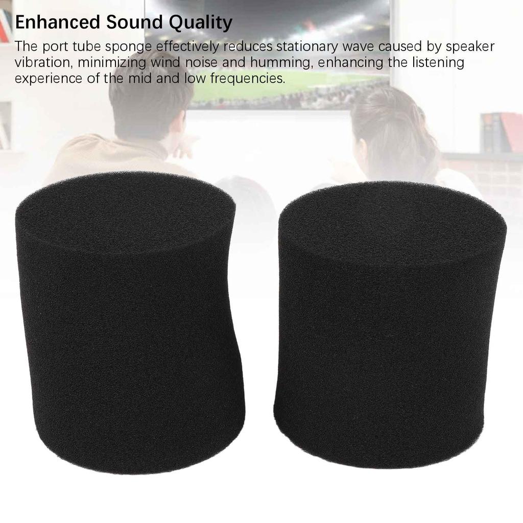 5Pcs Speaker Air Vent Port Tube Sponge 80mm Diameter Reduce Wind Noise Subwoofer Replacement Port Tu