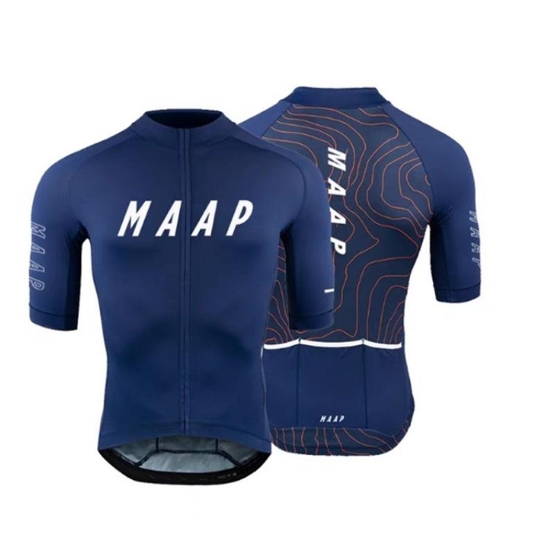 MAAP Quick-Dry Short Sleeve Cycling Jersey - Breathable Milk Silk for Mountain & Road Biking