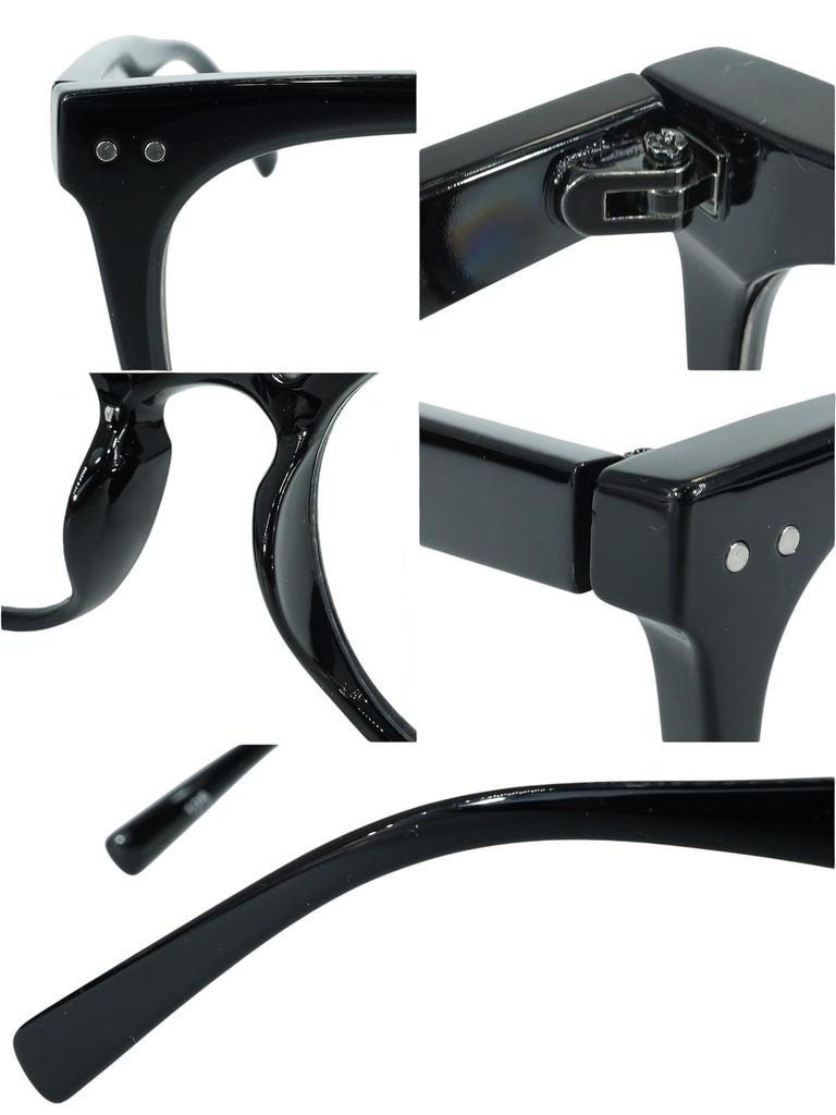 Shiny BlackClear Green Photochromic Lens Sunglasses, Fashion Glasses, Wellington Style, UV Protection, Light Adjustment, Full Rim, Men's & Women's,