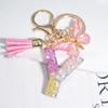 New Sparkling Sequin Initial Keychain with Butterfly Tassel & Crystal Accents