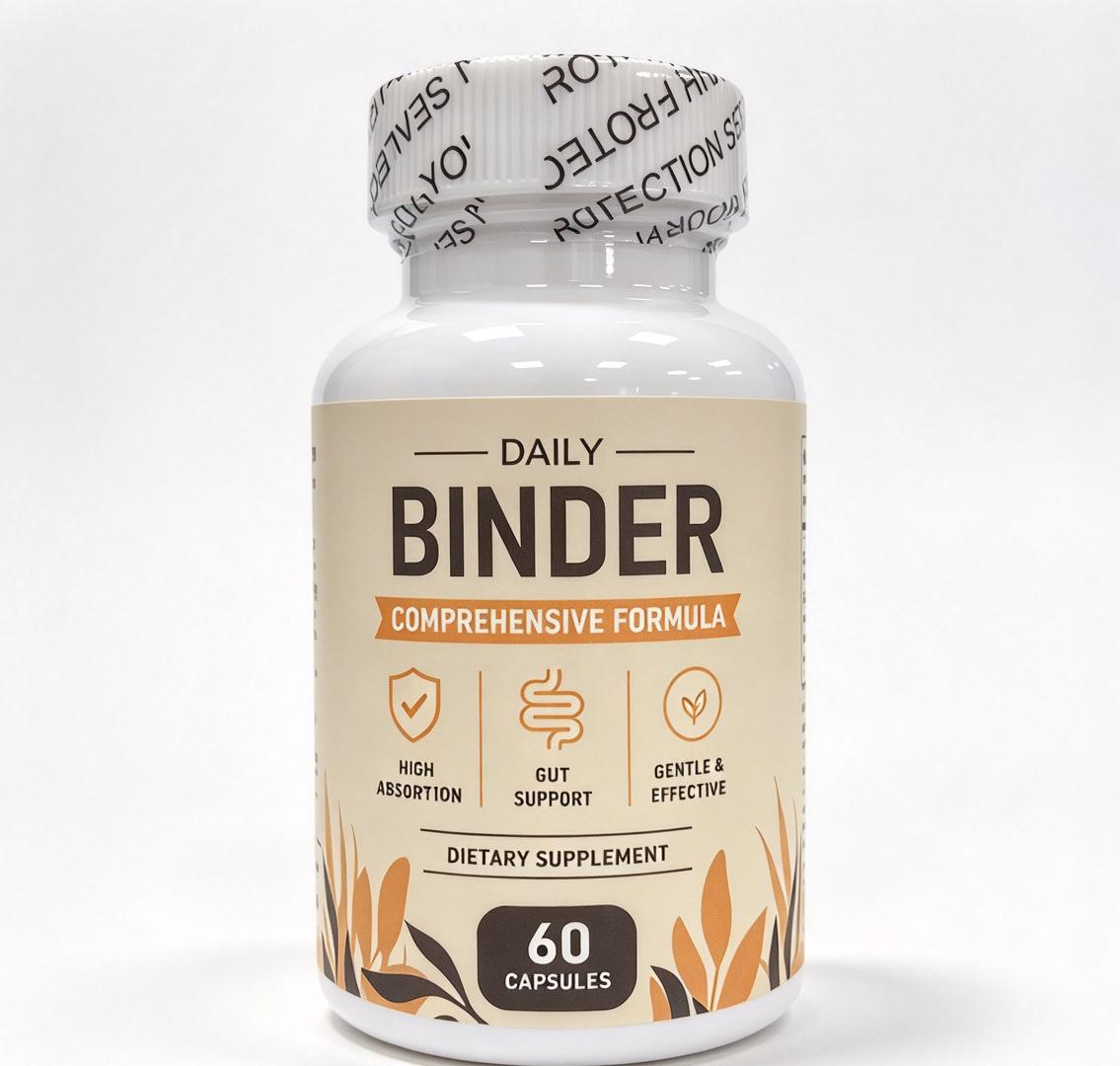Täglicher Binder Umfassende Formel | Multi-Blend Entgiftungs-Nahrungsergänzungsmittel mit Aktivkohle, Spirulina & Leberunterstützung - 60 Stück 1pack
