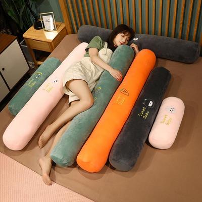 Long Cylindrical Sleep-Aid Body Pillow for Backrest and Side-Sleeping