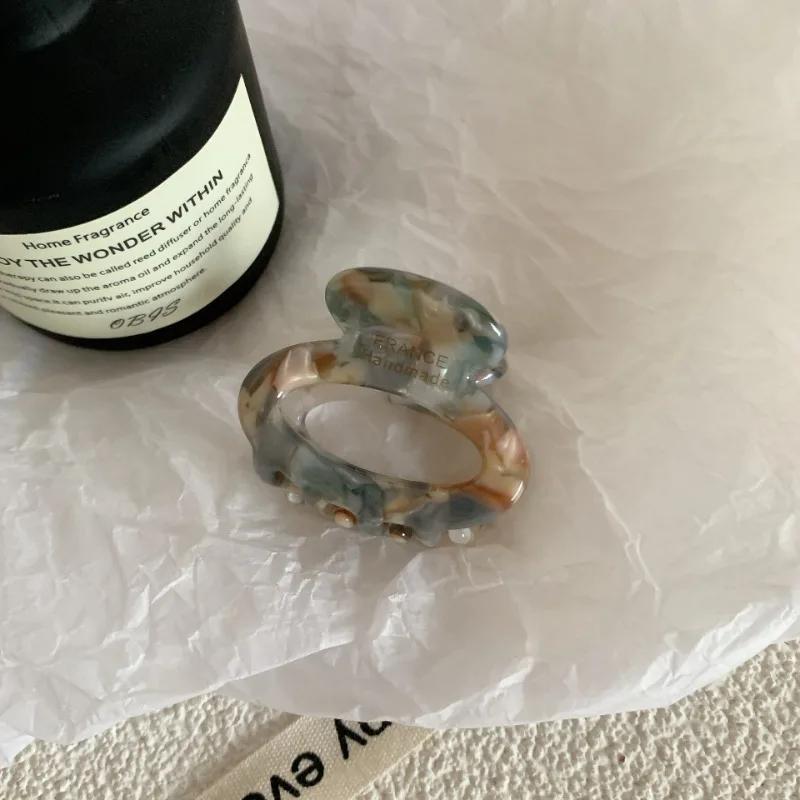 Vintage Oval Perlen Haarspange für Frauen Elegant Große Haarklammer Haarkrabbe Kopfschmuck Haaraccessoires