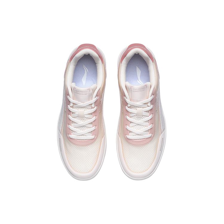 Li Ning Skateboard Shoes Women's Low Top Apricot/Pink AGCR186-4