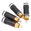 Preffair R1764 RCA Audio Plug 24K Gold Plated Signal Cable Plug for 6.5 Mm Cable