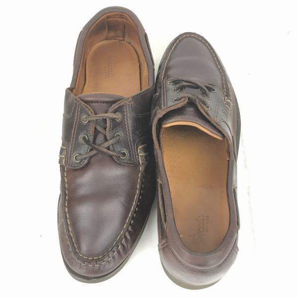 Vintage Allen Edmonds Key Largo Kožené mokasíny palubní boty Tmavě hnědé 28.5(POUŽITÝ)