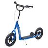 Kinderroller Trittroller, mit 12" EVA-Reifen, Hinterradbremse, Große Räder Roller für 5-12 Jahre, Blau