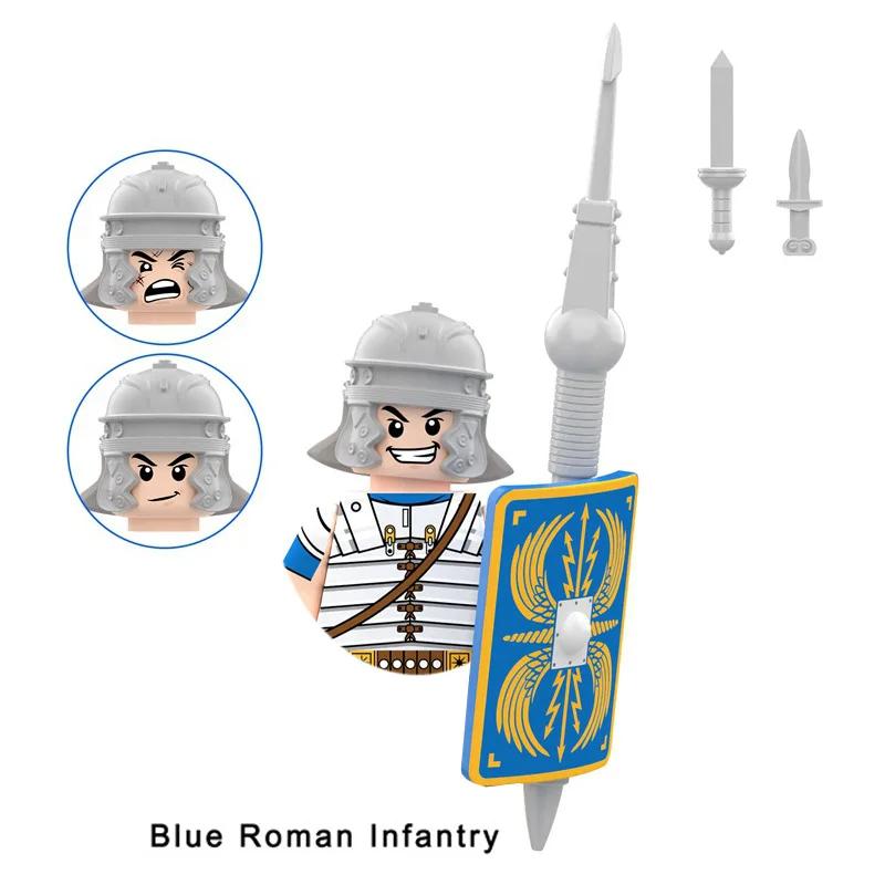Jucării pentru copii Figurine militare medievale Model Infanterie înarmată Centurion roman Trumpeters Asamblare Model Blocuri de construcție Cadouri pentru băieți