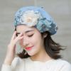 Women's Hat Original Embroidered Beret Women's Autumn/winter Floral Painter Hat Wool Pumpkin Hat