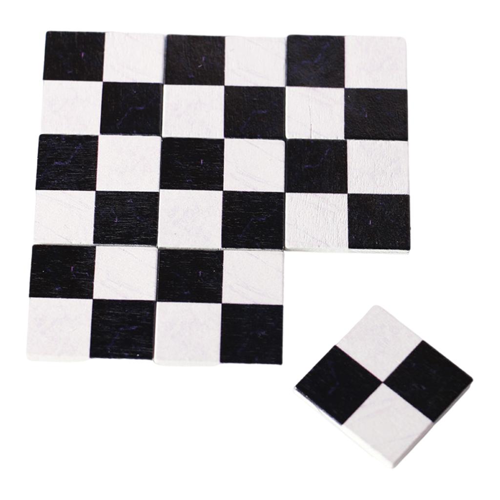 Handmade 1:6 1:12 Mini Dollhouse Floor Sticker Floor Tiles Kitchen Bathroom DIY Decoration Children Toys Birthday Gifts