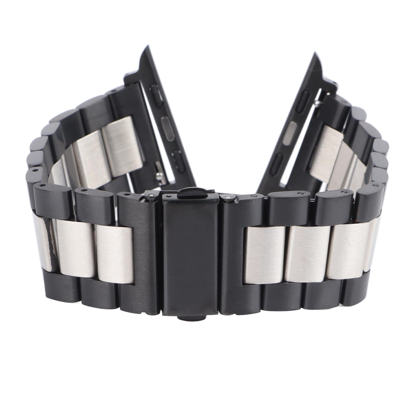 Watch Band Strap   Stainless Steel Replacement Strap Wristband Accessory for   Black