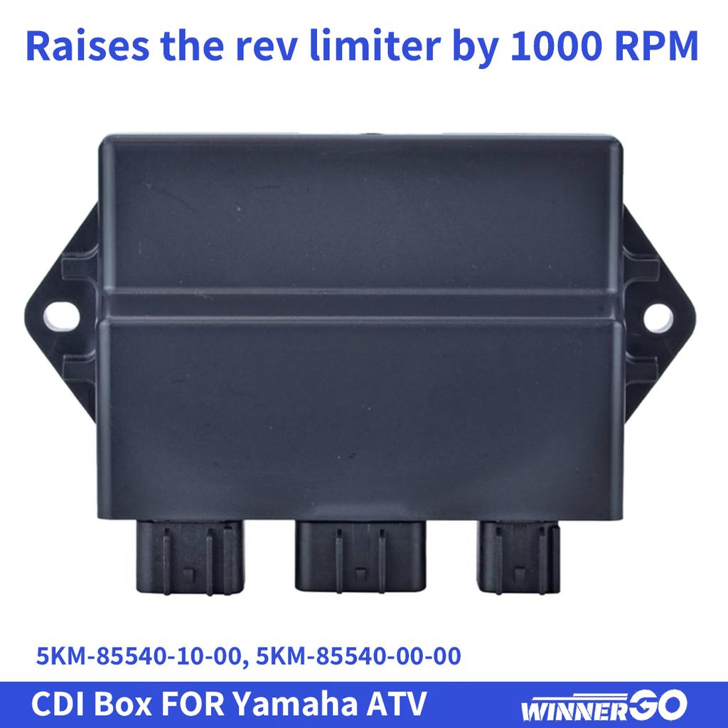 12V CDI Box Unit for Yamaha Grizzly 660 YFM660F YFM660FG YFM660FA 600cc ATVs Parts 5KM-85540-10-00 5KM855400000 Rev 1000 Rpm