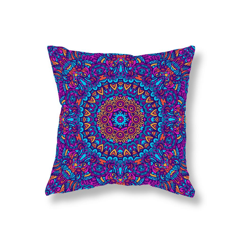 Mandala Printed Throw Pillow Cover Sofa Decor Room Bedside Office Game Chair Cushion Cover Home Decor Pillow Cover 45x45cm
