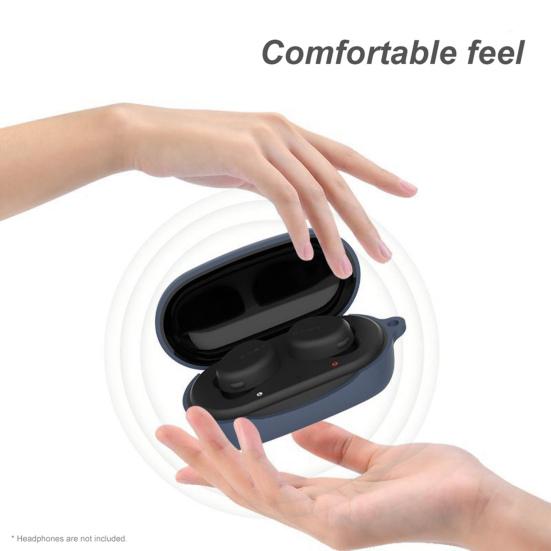 Earphones Case Solid Anti-drop Silicone Earphones Protective Case for Sony WF-XB700
