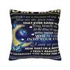 I Love You Mom Square Pillowcases Polyester Car Mother's Day  Cushion Case Funny Decor Pillowcase 45*45