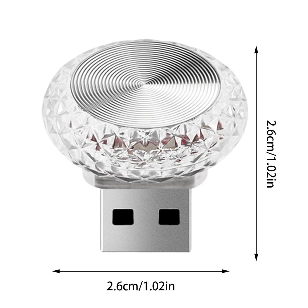 Ketunedi USB LED Car Atmosphere Lamp,Mini USB LED Colorful Car Atmosphere Light | RGB