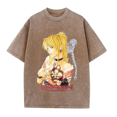 T-shirt Retro Lavate Punk Gotico Anime Death Note Stampa T-shirt Harajuku Casual Cotone Vintage Manica Corta Top