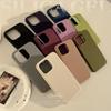 High Quality True Liquid Silicone iPhone Apple 15 Mobile Phone Case 14promax Korean 12 Advanced 13 Solid Color 11