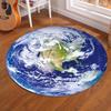 Galaxy Earth Moon Round Carpet for Children’s Room Floor Carpets Mat Home Decor Living Room Anti-Slip Bedroom Carpet Area Rug