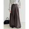 Casual Wide-leg Tie Straight Pants For Women Autumn Woolen Korean Loose Comfortable Long Pants