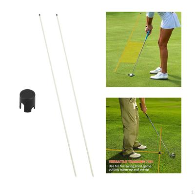 Golf Hizalama Çubuğu Tam Salınım Eğitmeni 122cm Ayarlanabilir Putt Antrenman Ekipmanı Park için