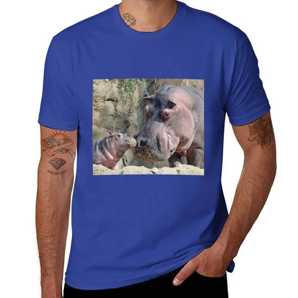 Fritz and Tucker the Hippos at the Cincinnati Zoo T-Shirt sublime customs design your own Short sleeve tee men