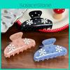 Stylish High-end Snowflake Design Hair Claw Clip With Dazzling Rhinestones For Women