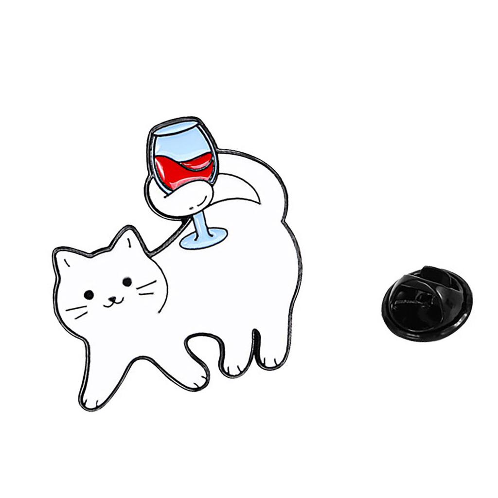 Enamel Cats Lapel Pin Fashionable Brooch for Clothes Bags Gift for Friends Festival Badge Backpack Decoration