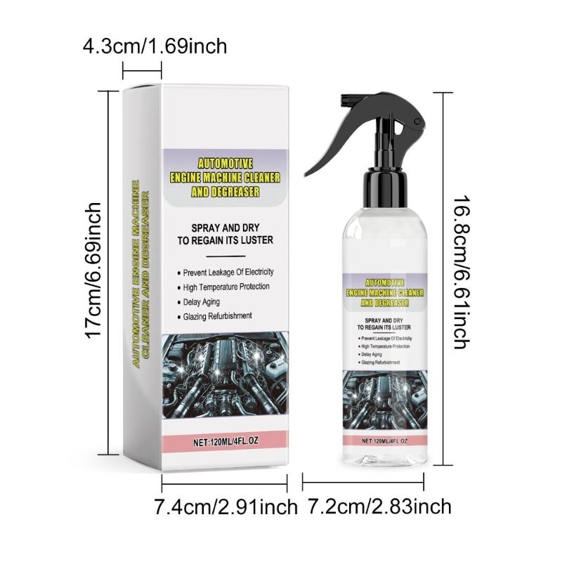 Car Engine Cleaner 120ml Heavy Oil Stain Degreaser Sprayer Wheel Cleaner Sprayer Multipurpose Degreaser
