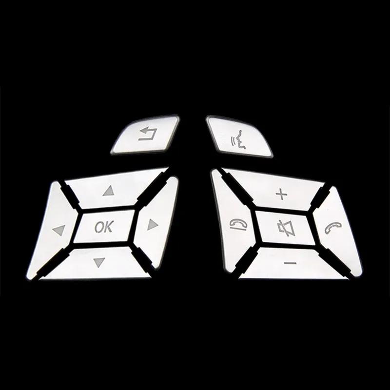 For Mercedes-Benz A B C E CLA GLA ML GL CLS GLK SL Class Car Steering Wheel Switch Button Cover Trim Car Interior Accessories