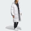 Adidas Originals FW23 Long Puffer Coat with Classic Stripes Men Outerwear White IU4832
