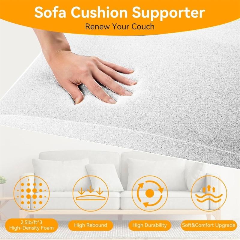 Foam Cushion Support Insert Fixes Sagging Sofa Seats Curved Structure Enhances Comfort Without Installation