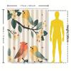Elegant Bird Pattern Shower Curtain for Home Decor - Vibrant Colors and Nature-Inspired Design  Elevate Space Easy-Clean