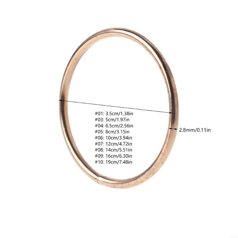Round Dreamcatch Circle Gold Color Round Wire Wreath Making for Independence Day Flower Making Supply X3UC