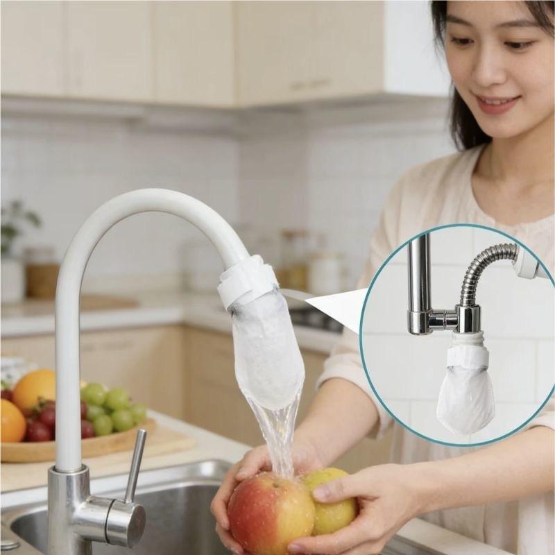 20 шт. Фильтровальный хлопок для бытового крана Очистка воды Хлопок Улучшение качества воды Фильтр Осадок 20PCS