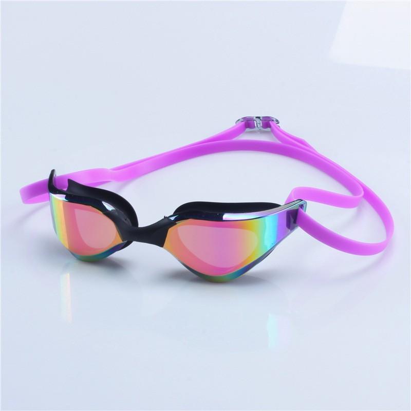 Anti-Fog Swimming Goggles Adults PC Lens Clear Vision Comfort Fit Unisex Racing Swim Blue