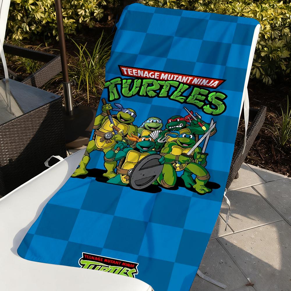 Classic Anime T-TMNT Towel Soft Pool Gift For Travel Gym Shower Camping Quick Dry Sports N-Ninja T-Turtles Large Beach Towels